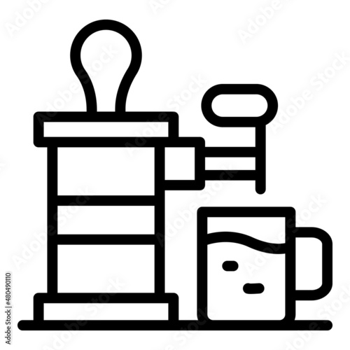 Beer mug icon outline vector. Tank process