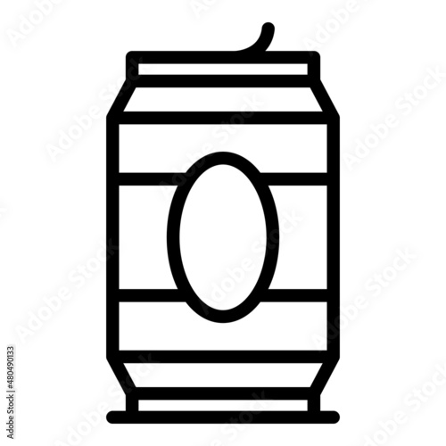 Beer tin can icon outline vector. Brewery tank
