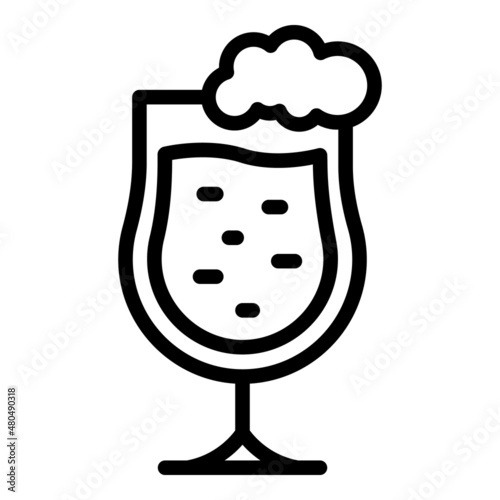 Beer glass icon outline vector. Tank drink