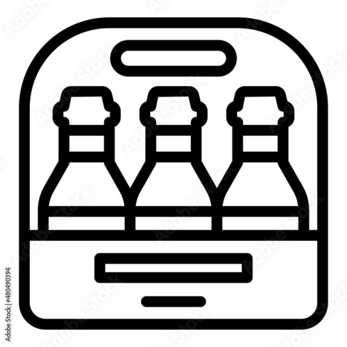 Beer pack icon outline vector. Factory process