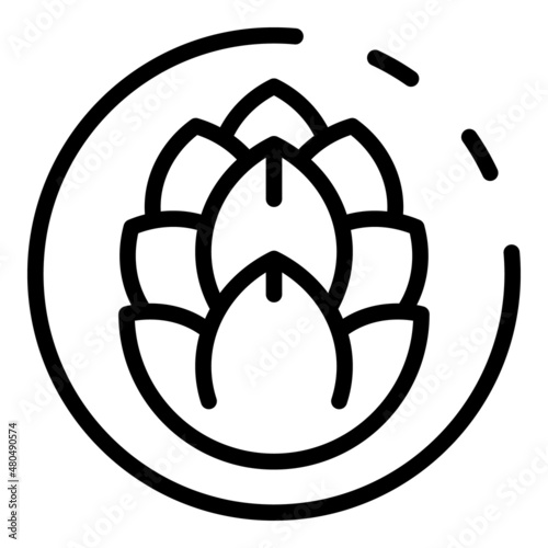 Hops plant icon outline vector. Beer hop