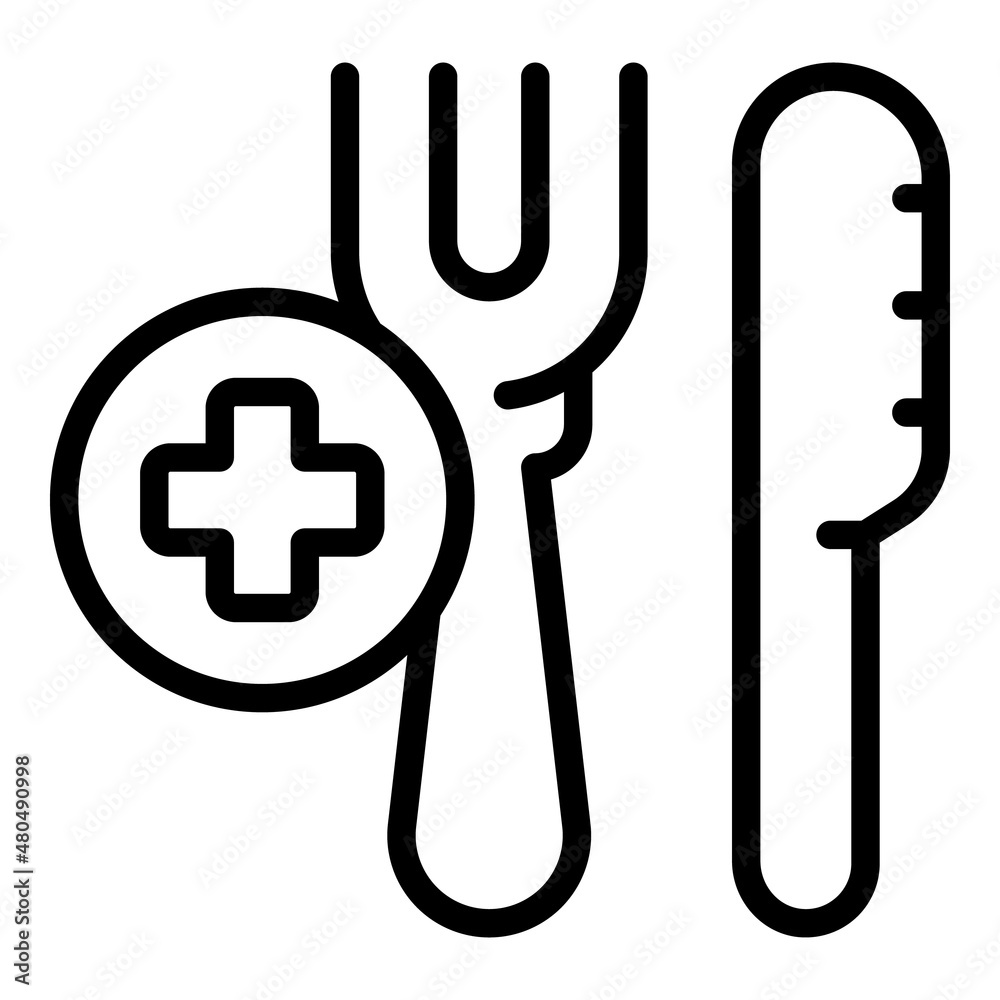 Medical food icon outline vector. Nurse care Medical food icon outline vector. Nurse care