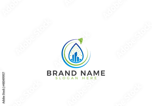 Modern Cleaning Service Business Icon Logo Design