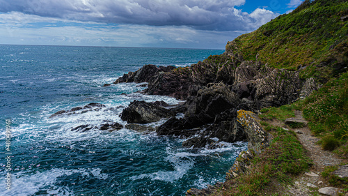 Cornwall coastline after storm