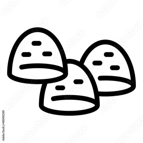 Jelly food icon outline vector. Bright dessert