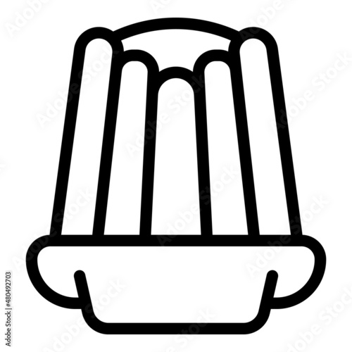 Sweet jelly icon outline vector. Candy fruit