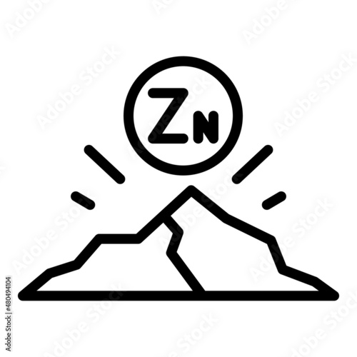 Zinc mineral icon outline vector. Vitamin zn