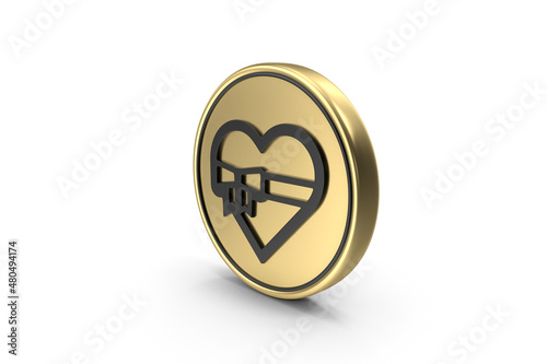 coin with heart sign