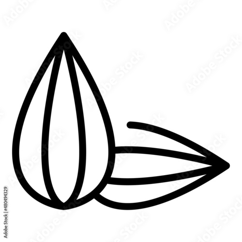Nut zinc icon outline vector. Iron element