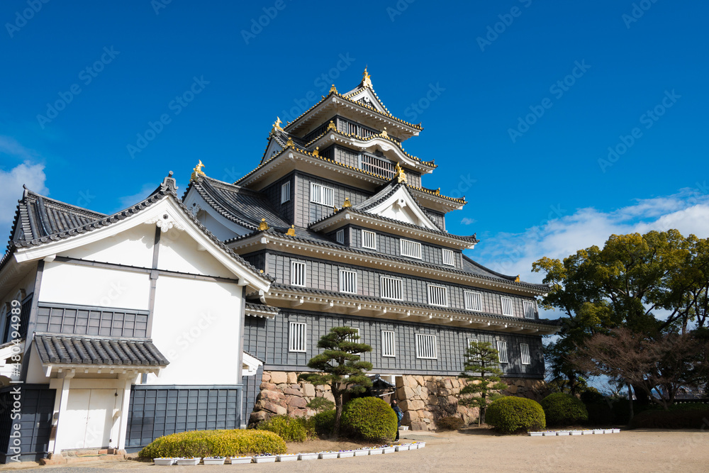 Okayama, Japan Jan 31 2020 Okayama Castle in Okayama, Japan. The