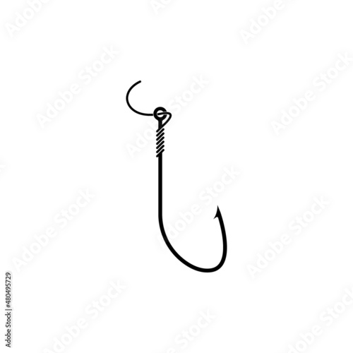 Fishing hook logo