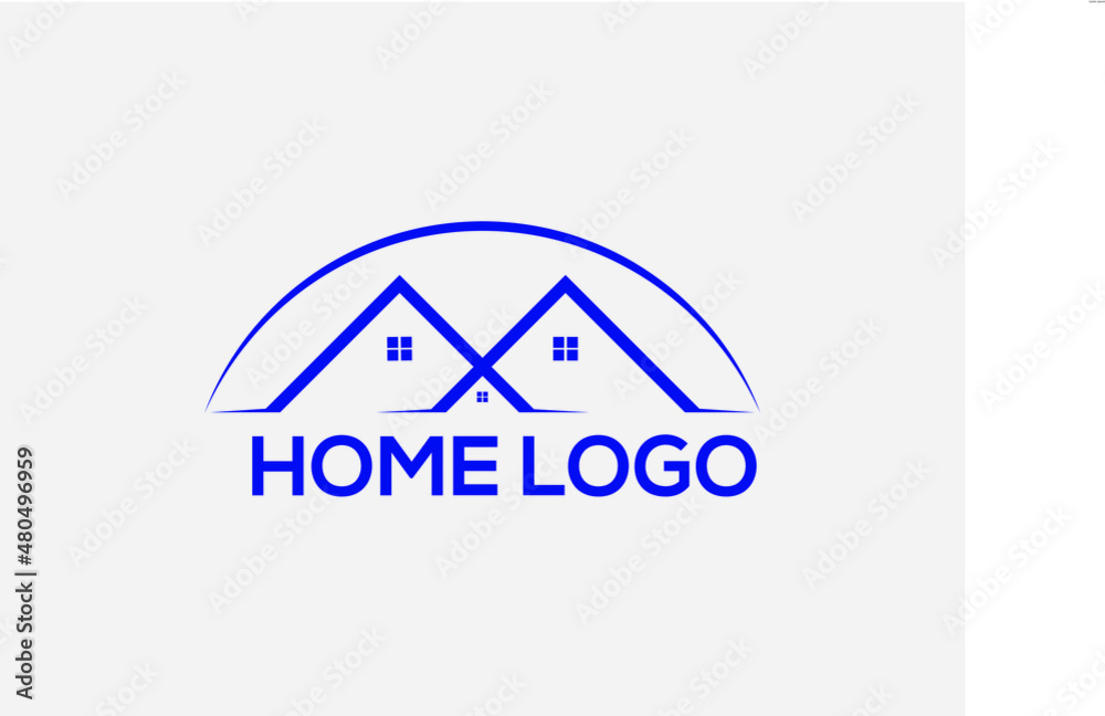 Real estate home logo line icon. Modern luxury villa house sign. Gold residential property development symbol. white background Real estate home logo line icon. Modern luxury villa house sign. Gold residential property development symbol. white background