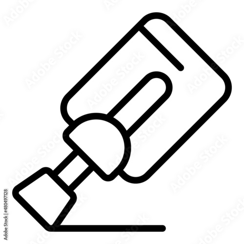 Metal trowel icon outline vector. Cement stone