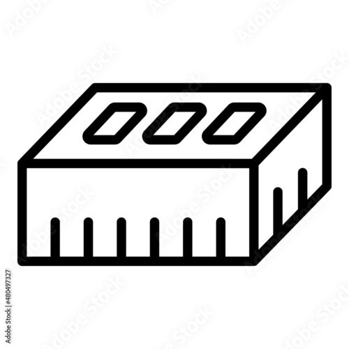 Brick trowel icon outline vector. Wall worker