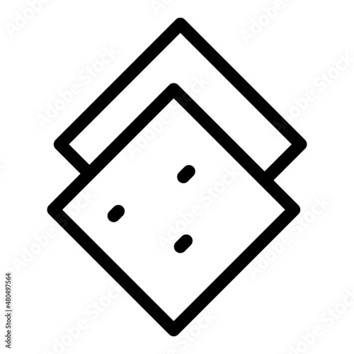 Drywall square icon outline vector. Pile cement