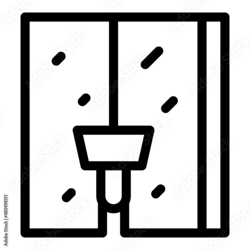 Stone block icon outline vector. Drywall construction
