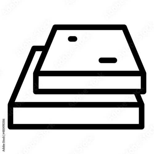 Plaster drywall icon outline vector. House cement