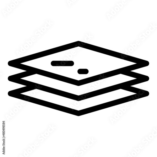 Layer drywall icon outline vector. Wall plaster