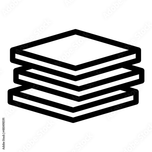 Drywall wall icon outline vector. Construction plaster