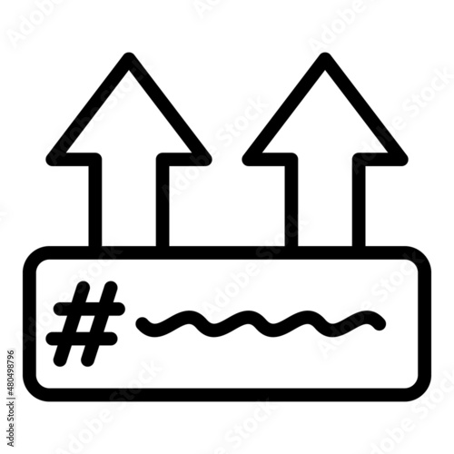 Post icon outline vector. Smm delivery