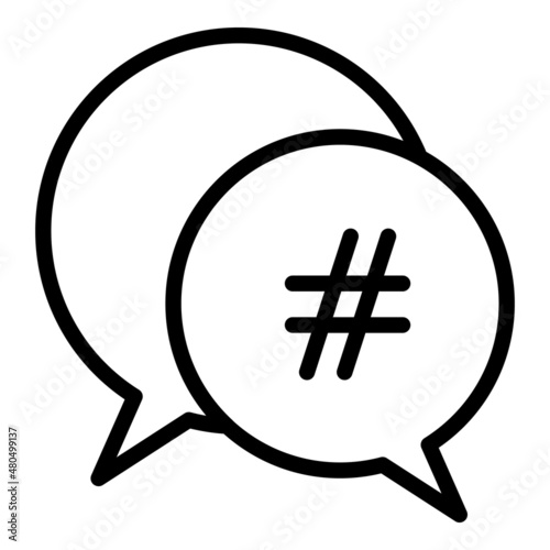 Online post icon outline vector. Smm delivery