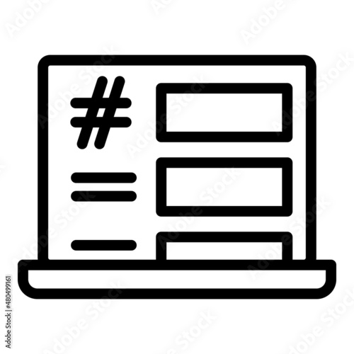 Lead post icon outline vector. Smm delivery