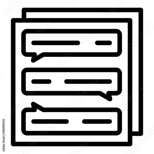 Engaging post icon outline vector. Smm cross