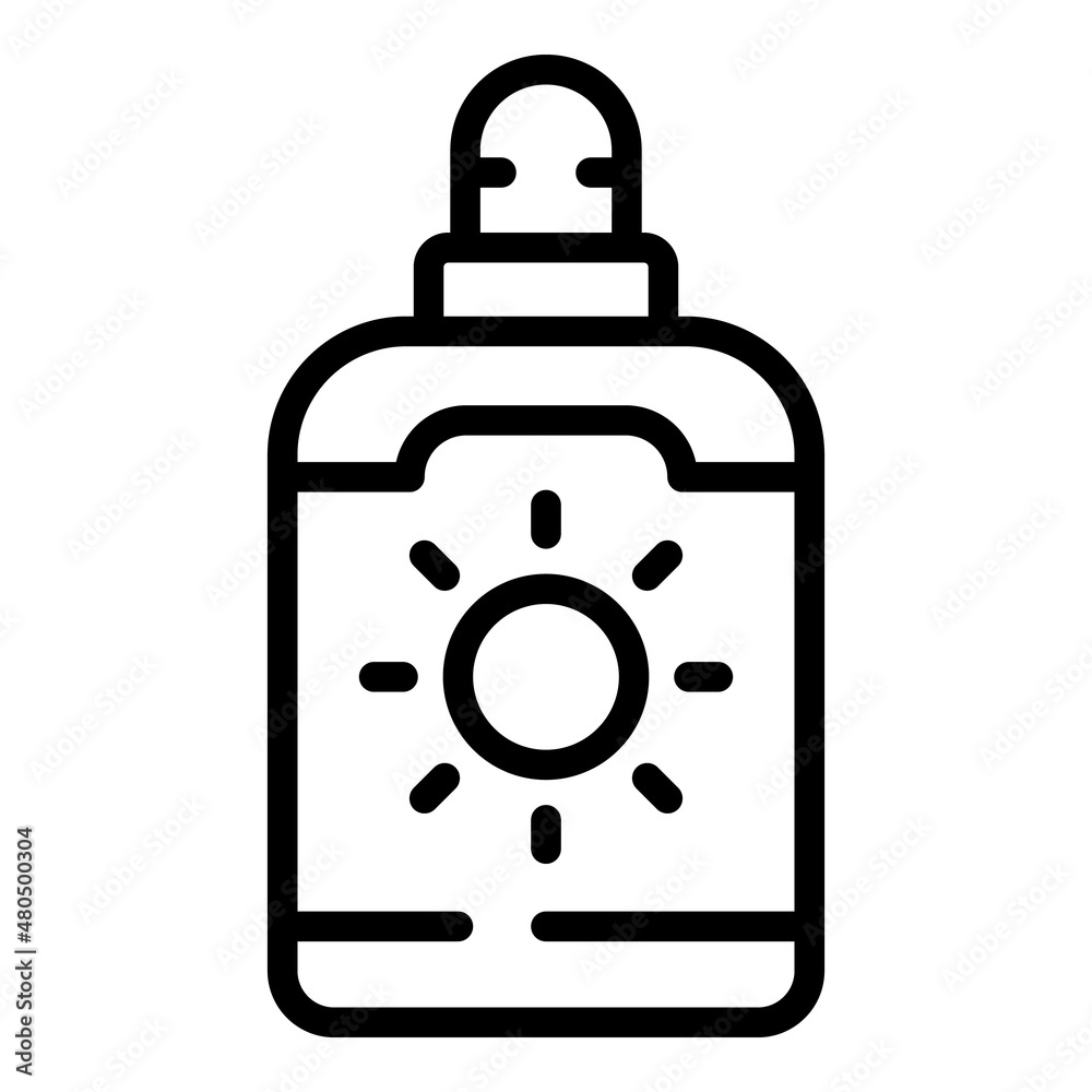 Collagen sunscreen icon outline vector. Skin care Collagen sunscreen icon outline vector. Skin care