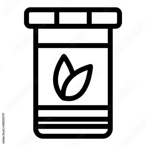 Vegan eating icon outline vector. Food nut