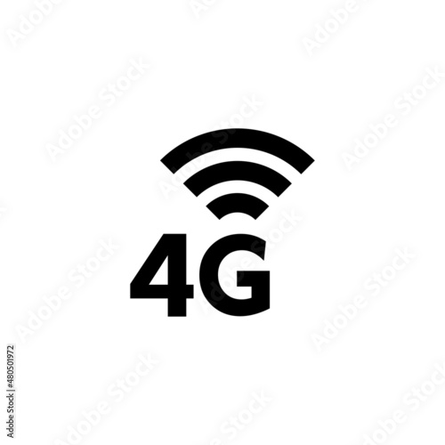4G network simple flat icon vector illustration