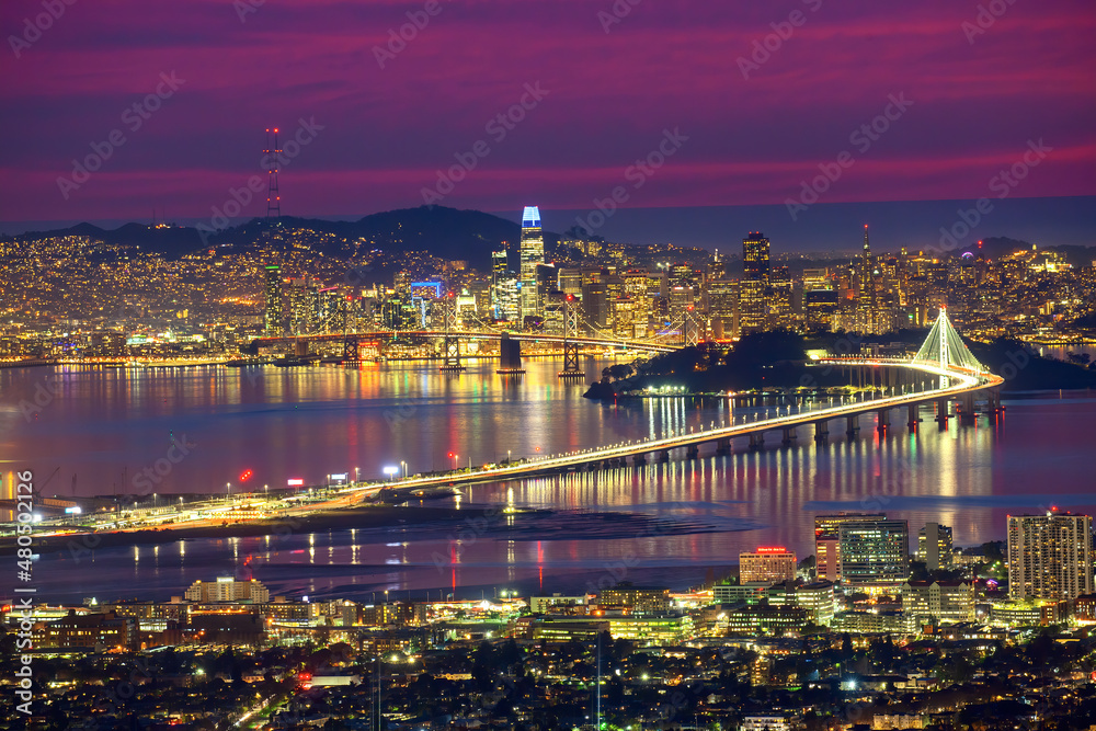 Obraz premium San Francisco Cityscape at Night