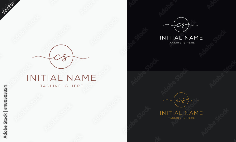 CS SC Signature initial logo template vector CS SC Signature initial logo template vector
