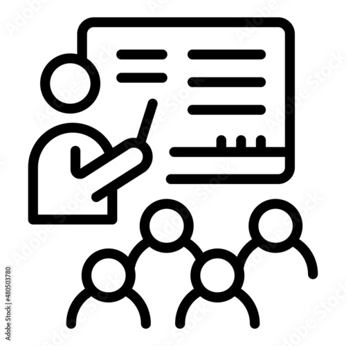 University lesson icon outline vector. Study office
