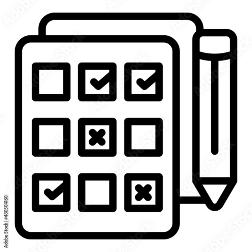 University to do list icon outline vector. Office study