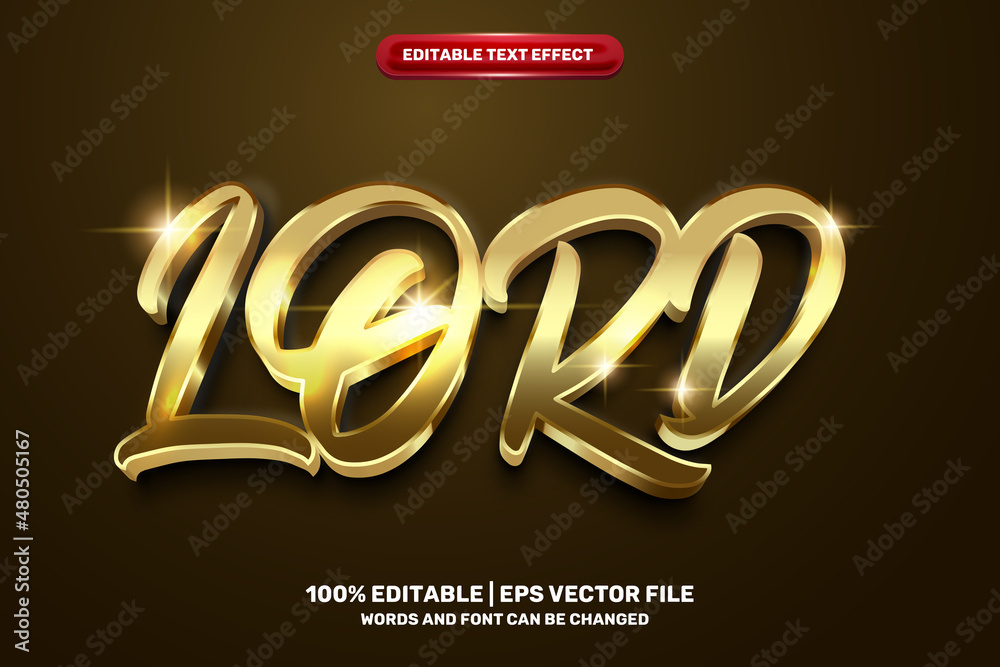 golden luxury lord 3d editable text effect golden luxury lord 3d editable text effect