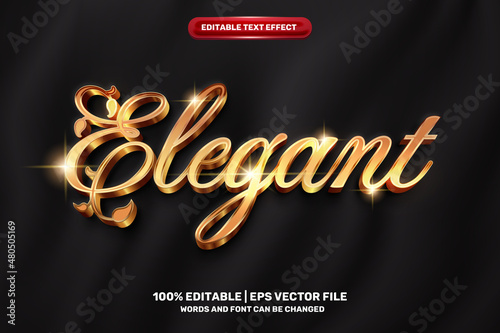 elegant golden luxury lord 3d editable text effect