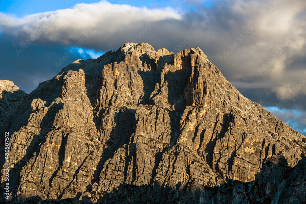 Fototapeta premium Details of Tofane alps dolomite, Veneto, Cortina, Italy