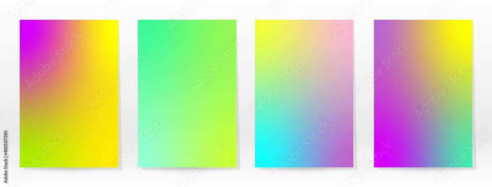 Minimal Poster. Pastel Soft. Rainbow Gradient Set.