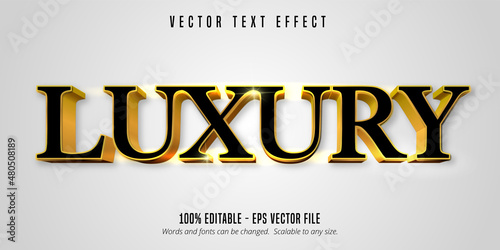 Luxury text, shiny gold style editable text effect