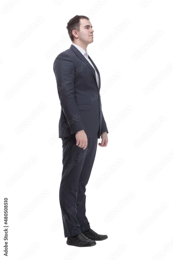 Side view profile of a young business man and looking away Side view profile of a young business man and looking away