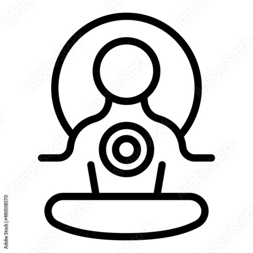 Lotus meditation icon outline vector. Relax yoga