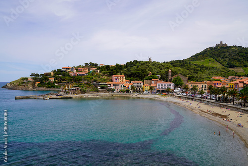 Fototapeta Naklejka Na Ścianę i Meble -  Bay of town of Collioure in the southern mediterranean France