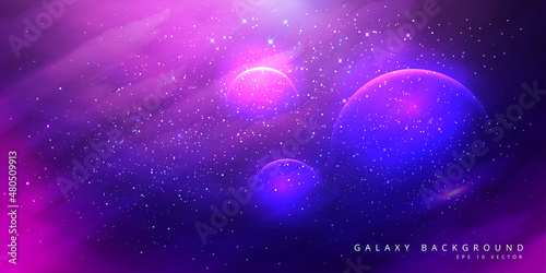 colorful space galaxy background with shining stars stardust and nebula