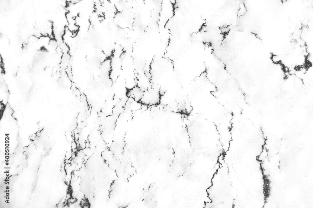 White marble surface with veins curly seamless patterns on floor background