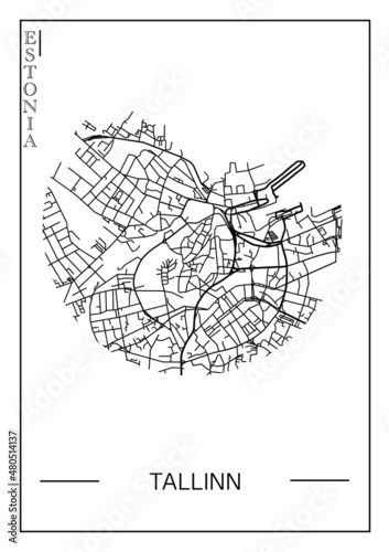 Photo sketch of the world ESTONIA TALLINN CAPITAL