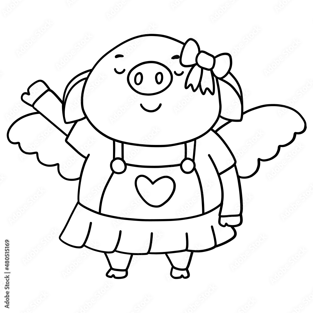 Valentine Pig outline design-SVG illustration for web, wedsite, application, presentation, Graphics design, branding, etc. Valentine Pig outline design-SVG illustration for web, wedsite, application, presentation, Graphics design, branding, etc.