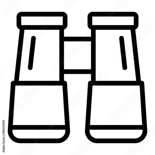 Travel binoculars icon outline vector. Walk ecotourism