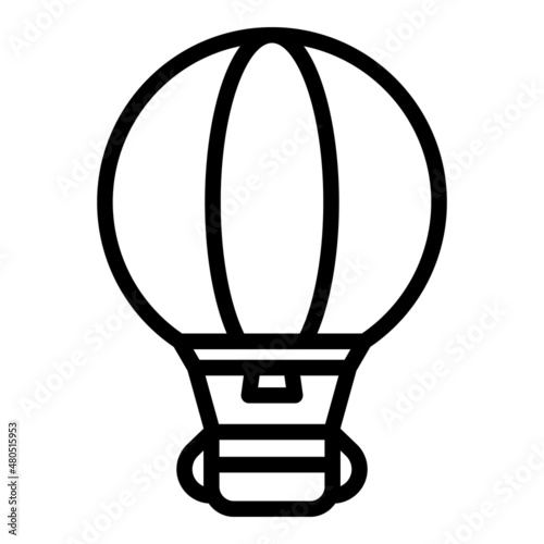 Air travel balloon icon outline vector. Walk ecotourism