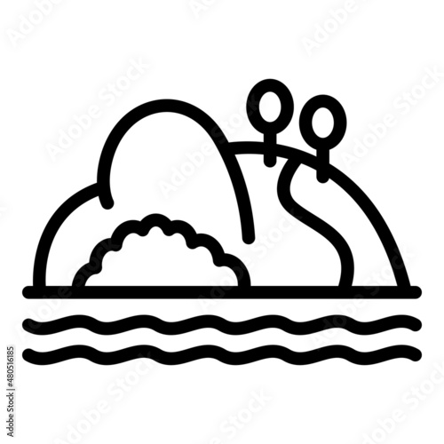 Island travel icon outline vector. Walk forest