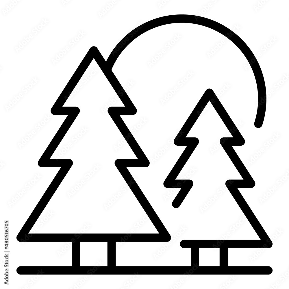 Fir tree forest icon outline vector. Eco tourism Fir tree forest icon outline vector. Eco tourism
